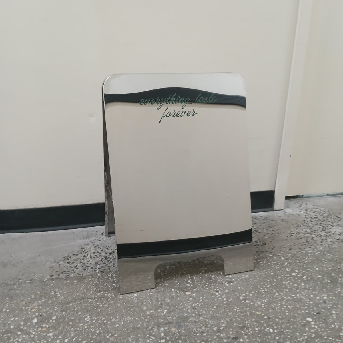 Rounded Stainless Steel A-Frame Sandwich Board Sign