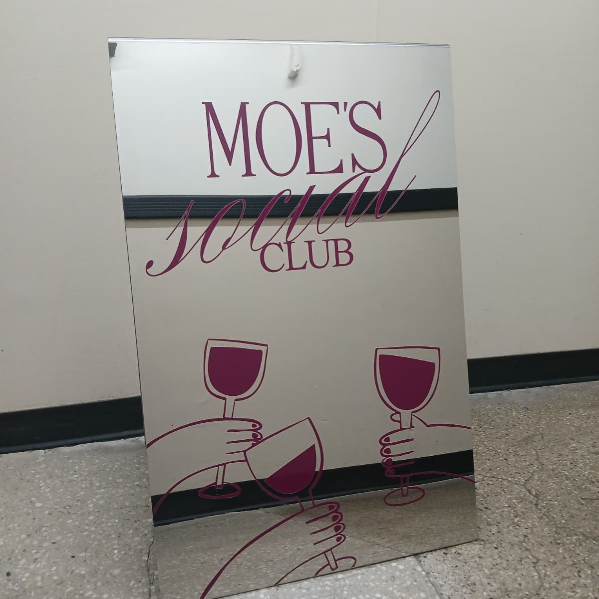 Mirrored Stainless Steel A-Frame Sidewalk Sign