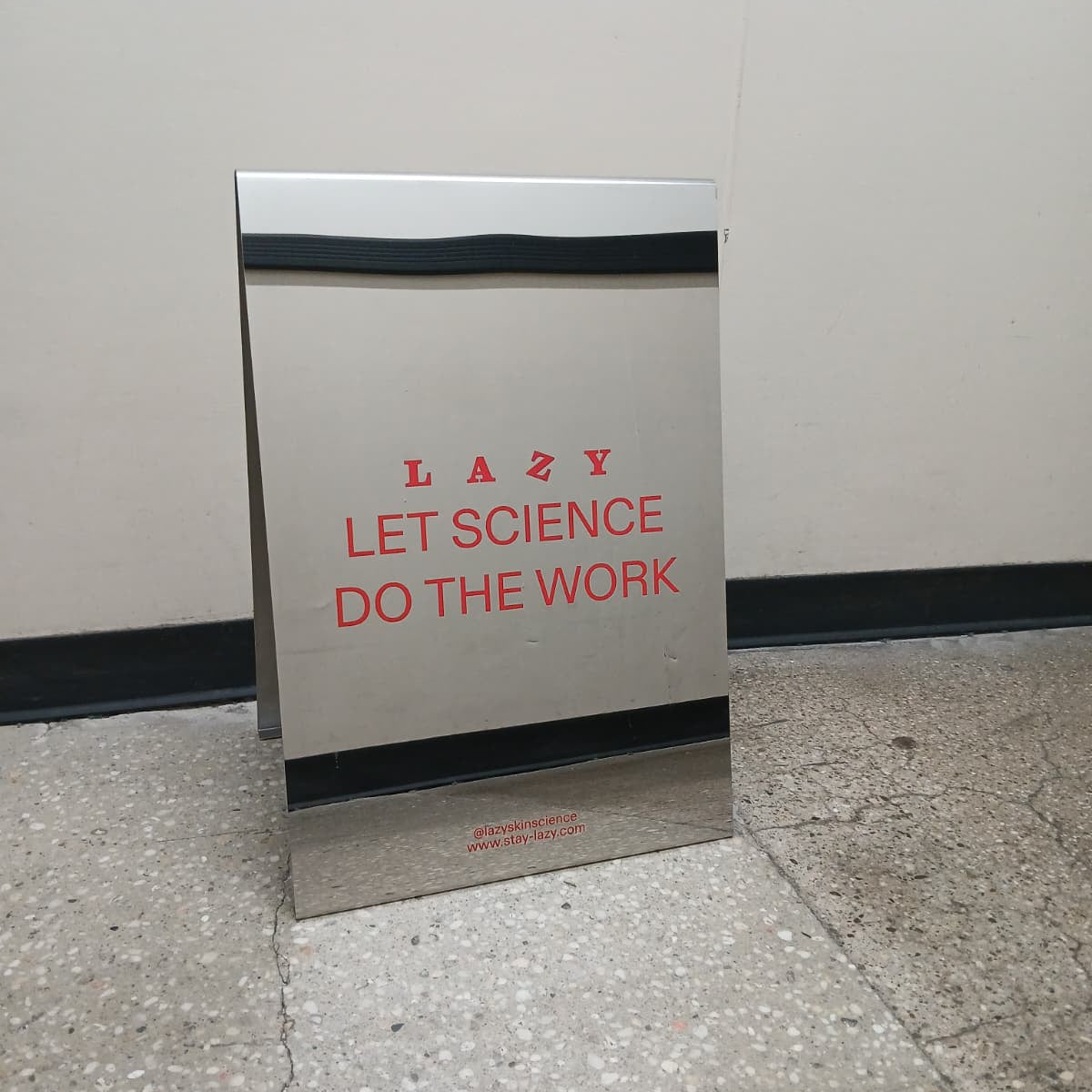 Mirrored Stainless Steel A-Frame Sidewalk Sign