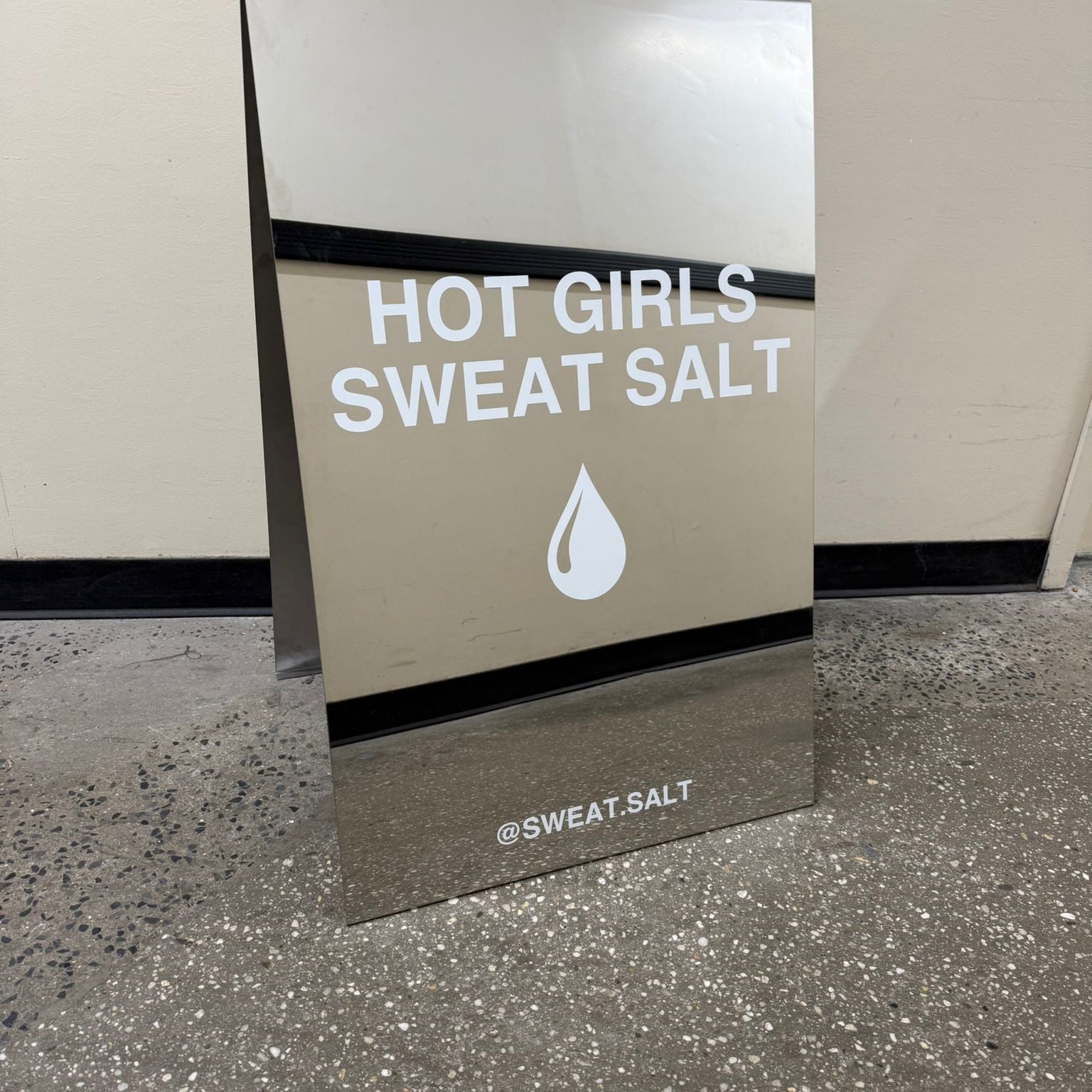 Mirrored Stainless Steel A-Frame Sidewalk Sign