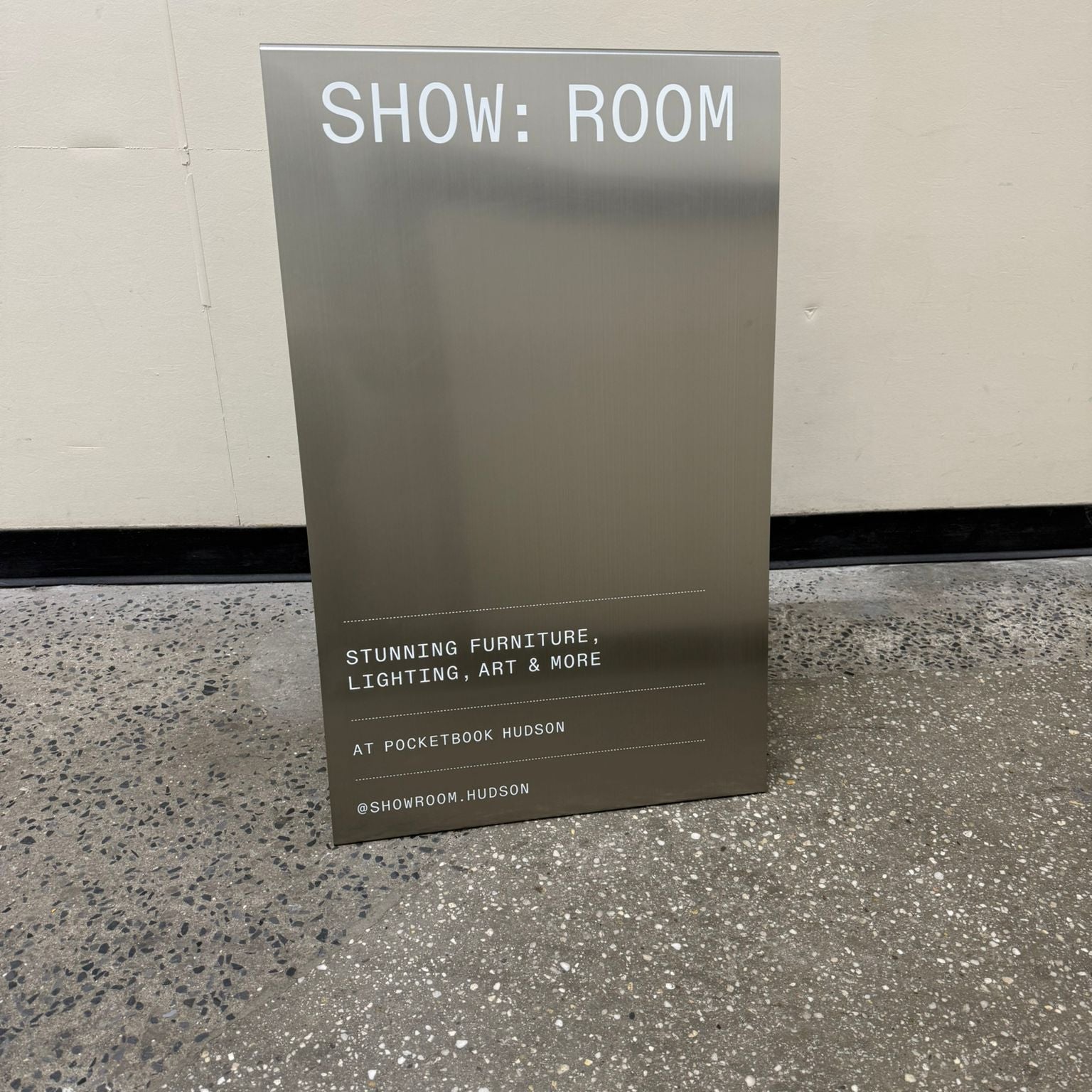 Brushed Stainless Steel A-Frame Sidewalk Sign