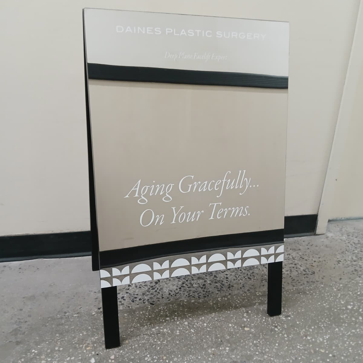 Mirrored A-Frame Sandwich Board Sign