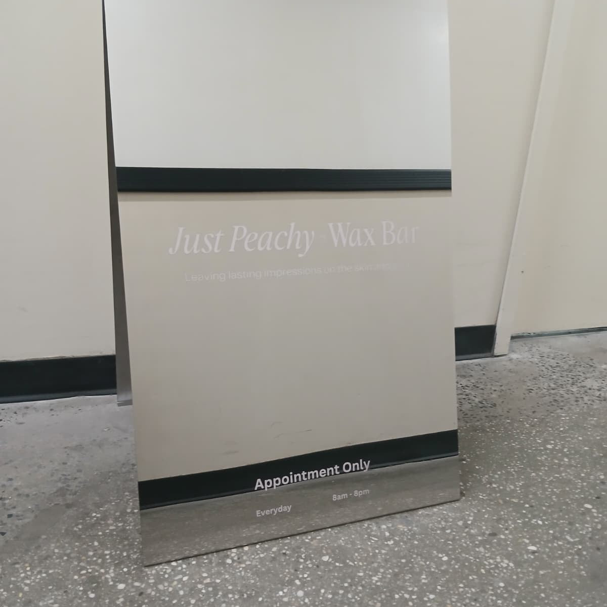 Mirrored Stainless Steel A-Frame Sidewalk Sign