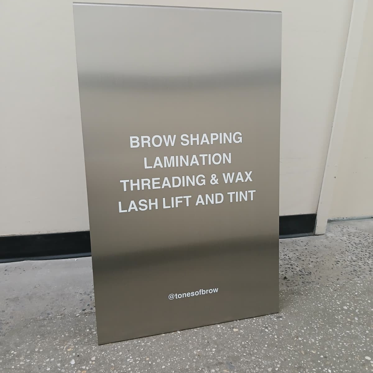 Brushed Stainless Steel A-Frame Sidewalk Sign