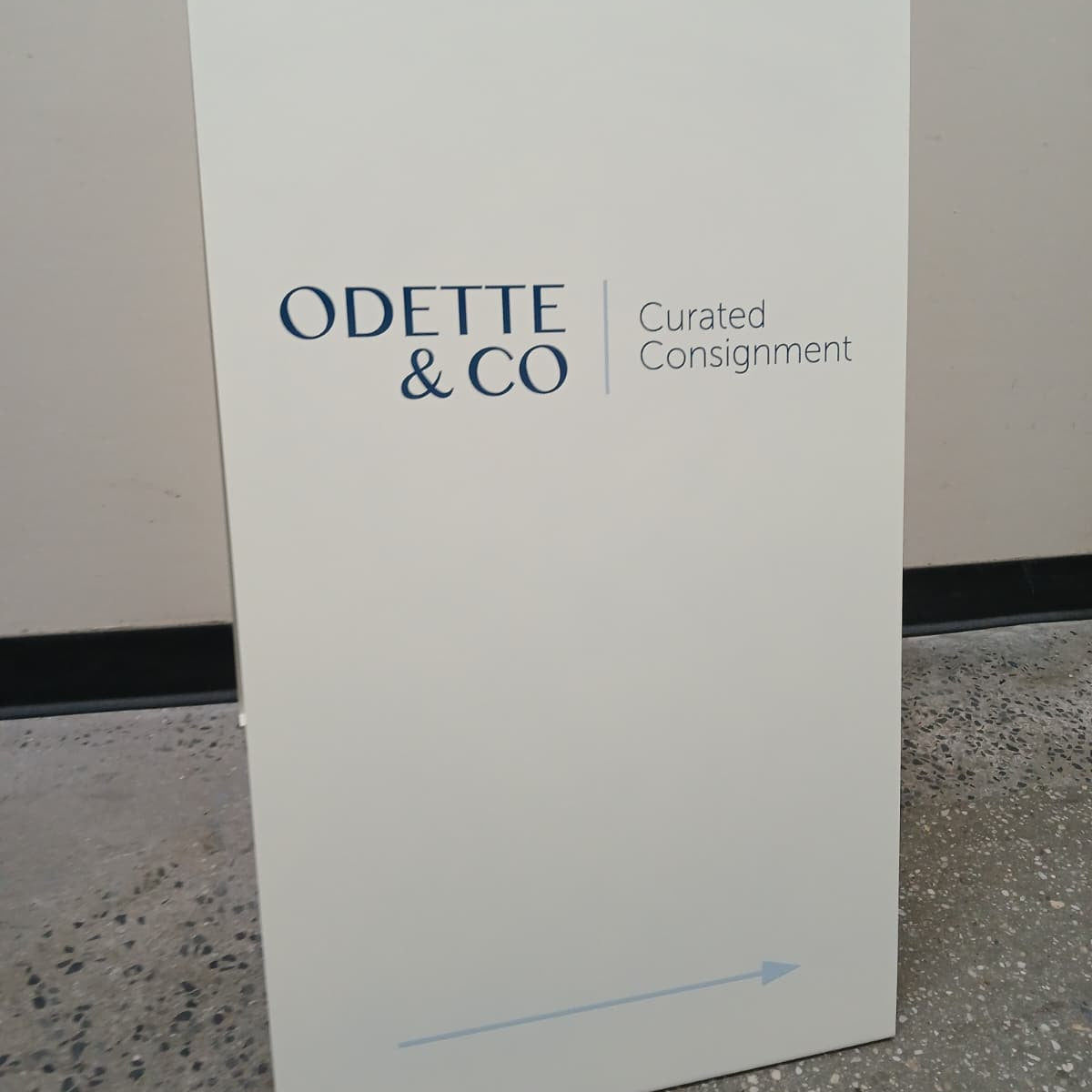 Cream Stainless Steel A-Frame Sidewalk Sign