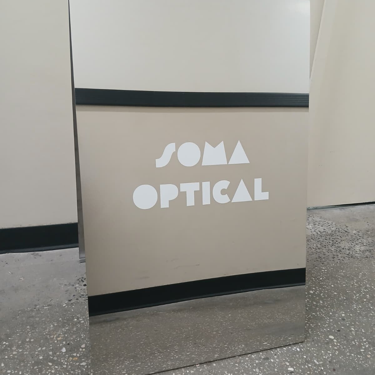 Mirrored Stainless Steel A-Frame Sidewalk Sign