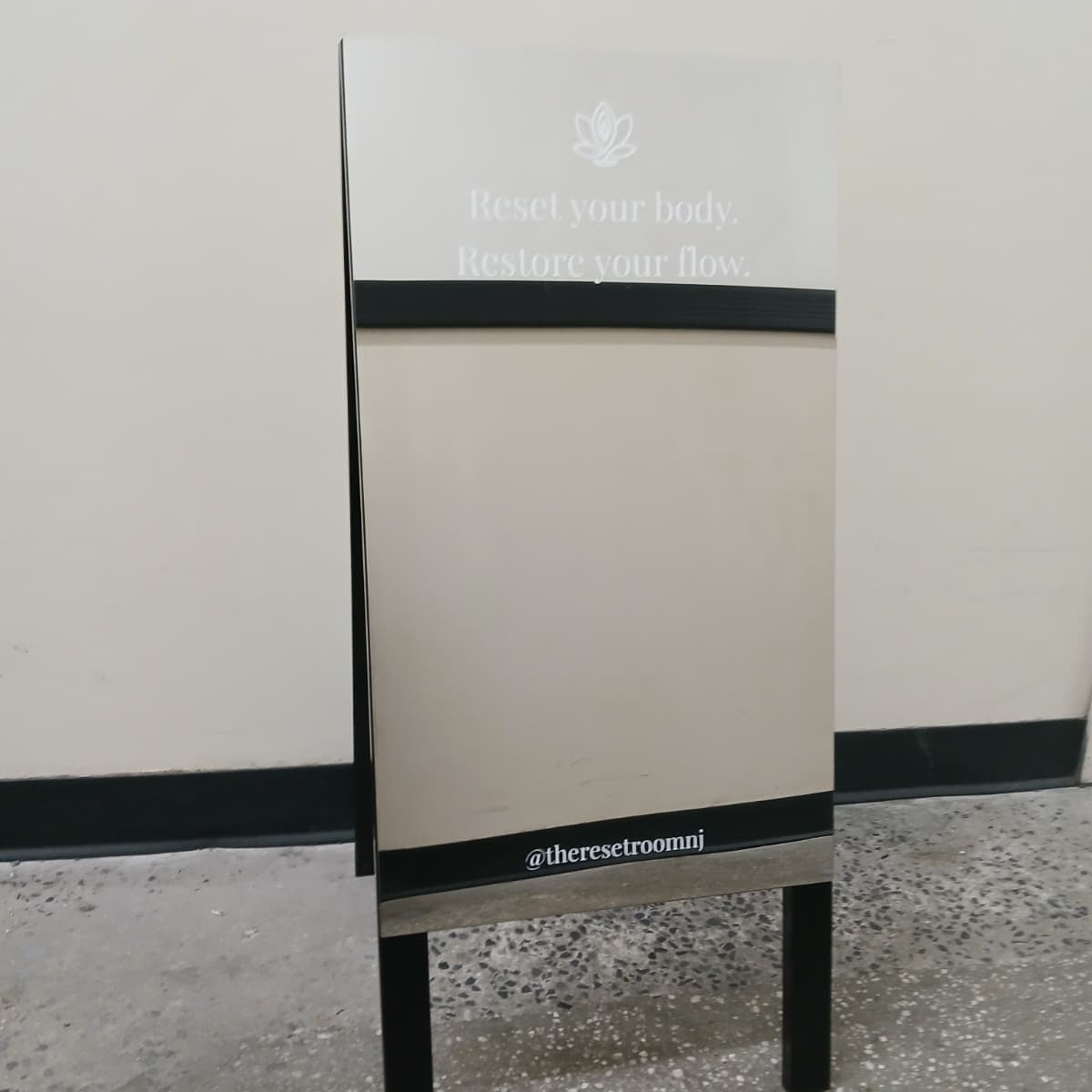 Mirrored A-Frame Sandwich Board Sign