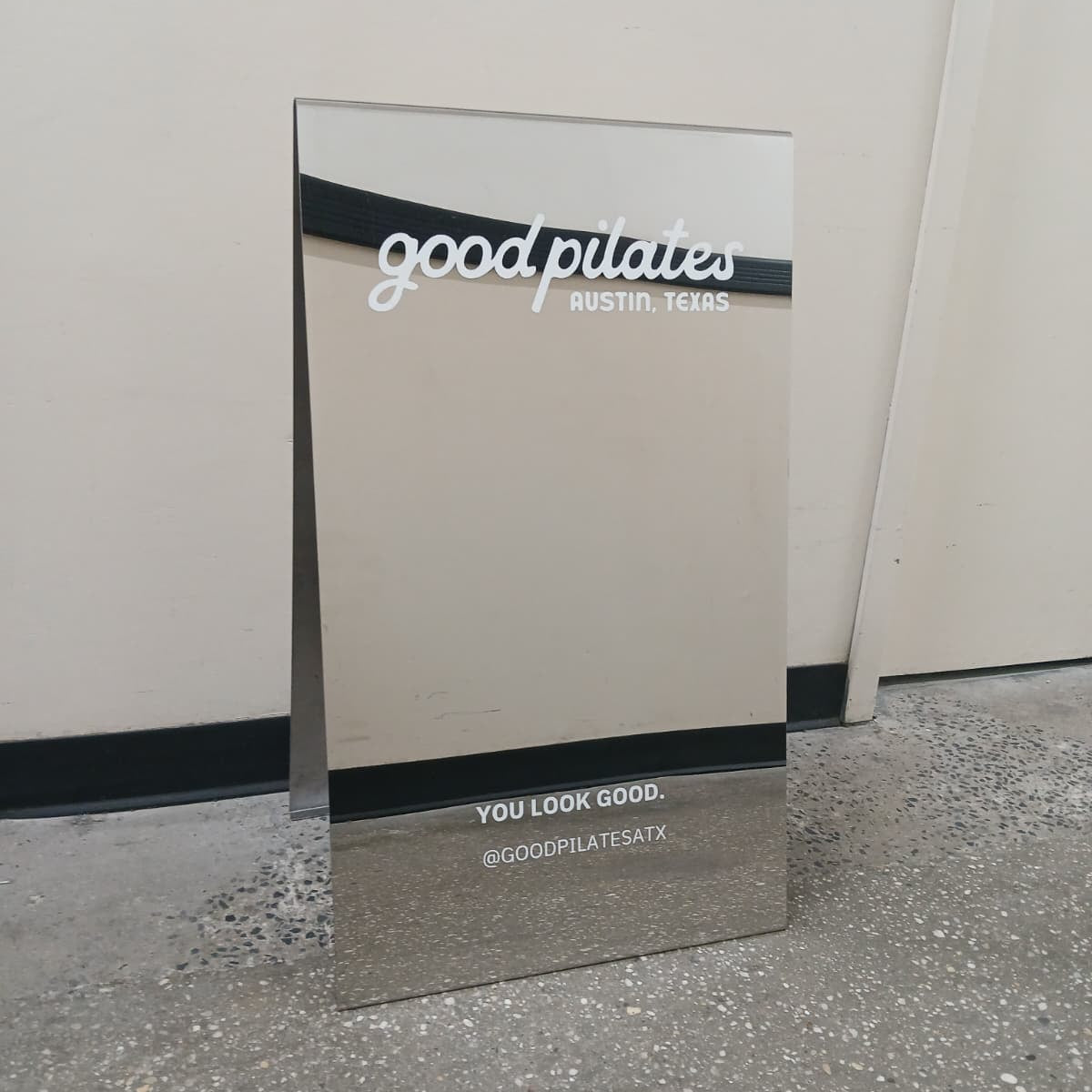 Mirrored Stainless Steel A-Frame Sidewalk Sign