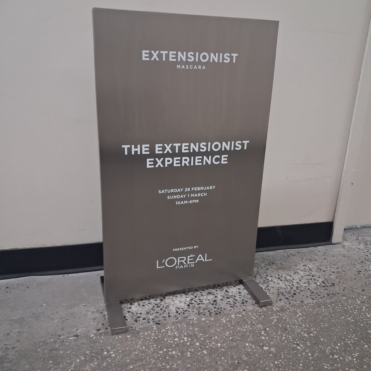 Brushed Stainless Steel Upright Sign