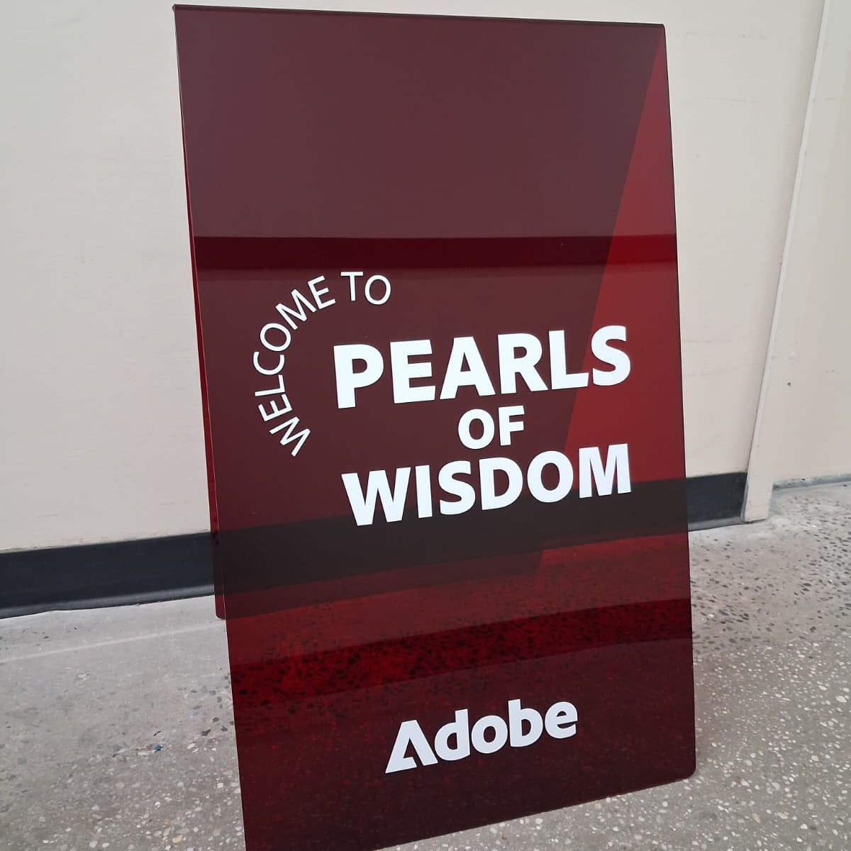 Transparent Acrylic A-Frame Sidewalk Sign