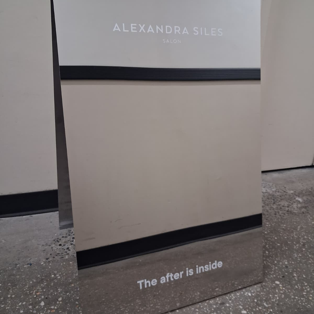 Mirrored Stainless Steel A-Frame Sidewalk Sign