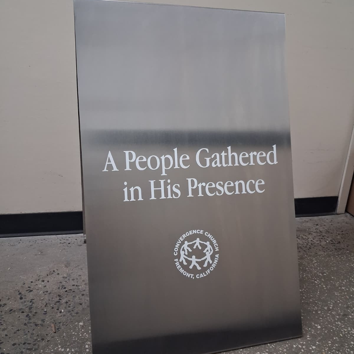 Brushed Stainless Steel A-Frame Sidewalk Sign