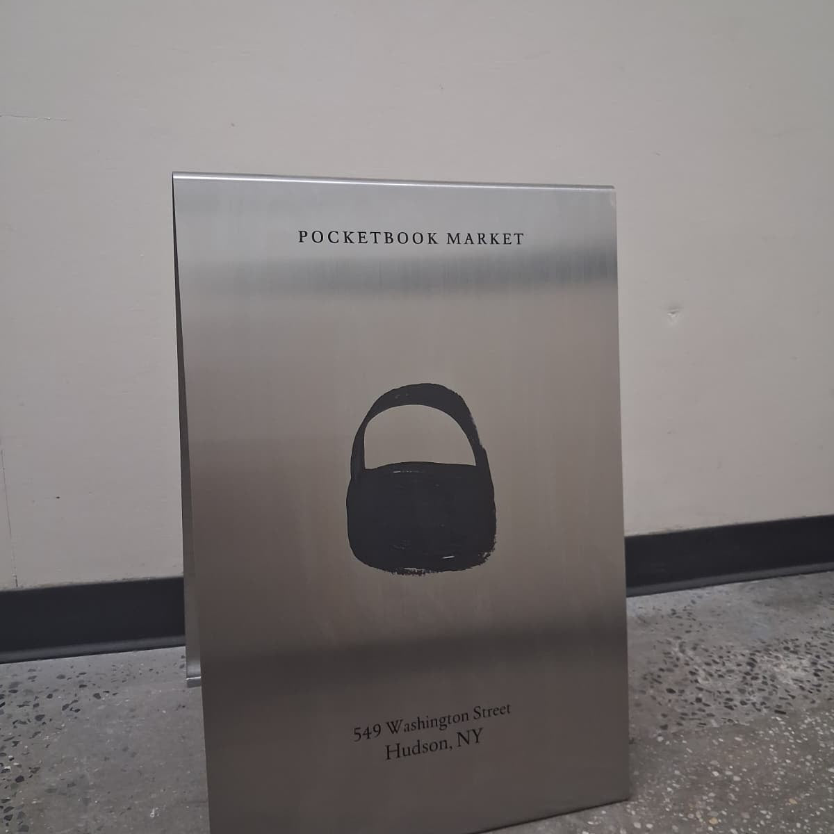 Brushed Stainless Steel A-Frame Sidewalk Sign
