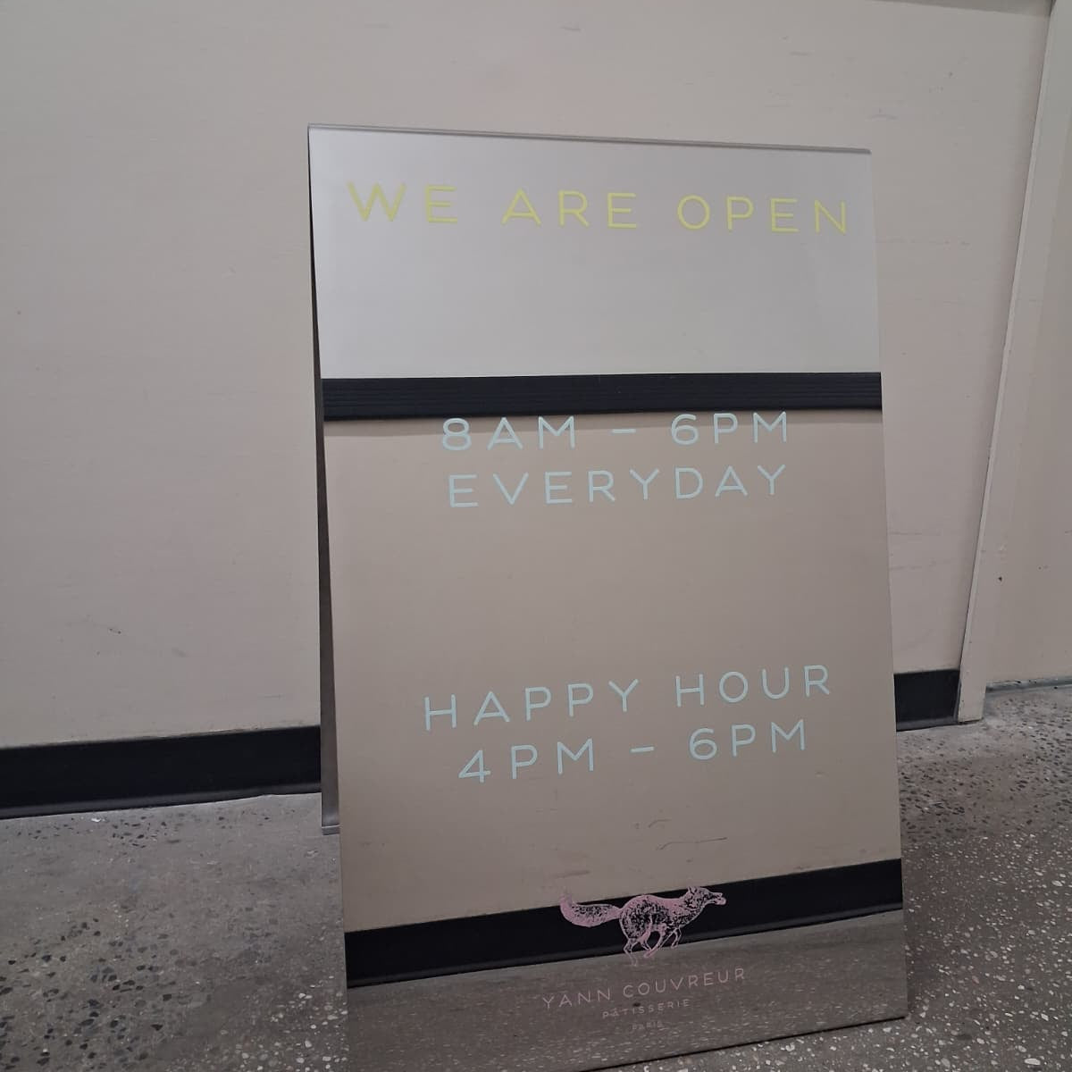 Mirrored Stainless Steel A-Frame Sidewalk Sign