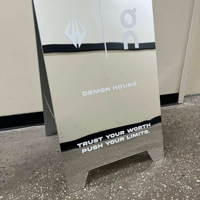 Mirrored Acrylic A-Frame Sandwich Board Sign