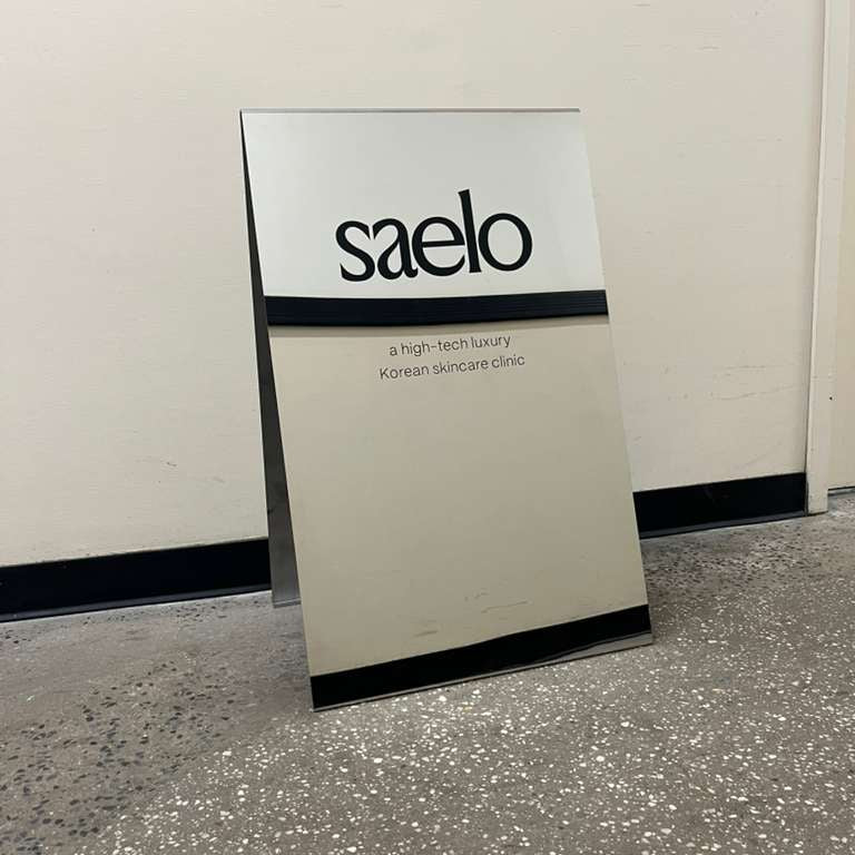 Mirrored Stainless Steel A-Frame Sidewalk Sign