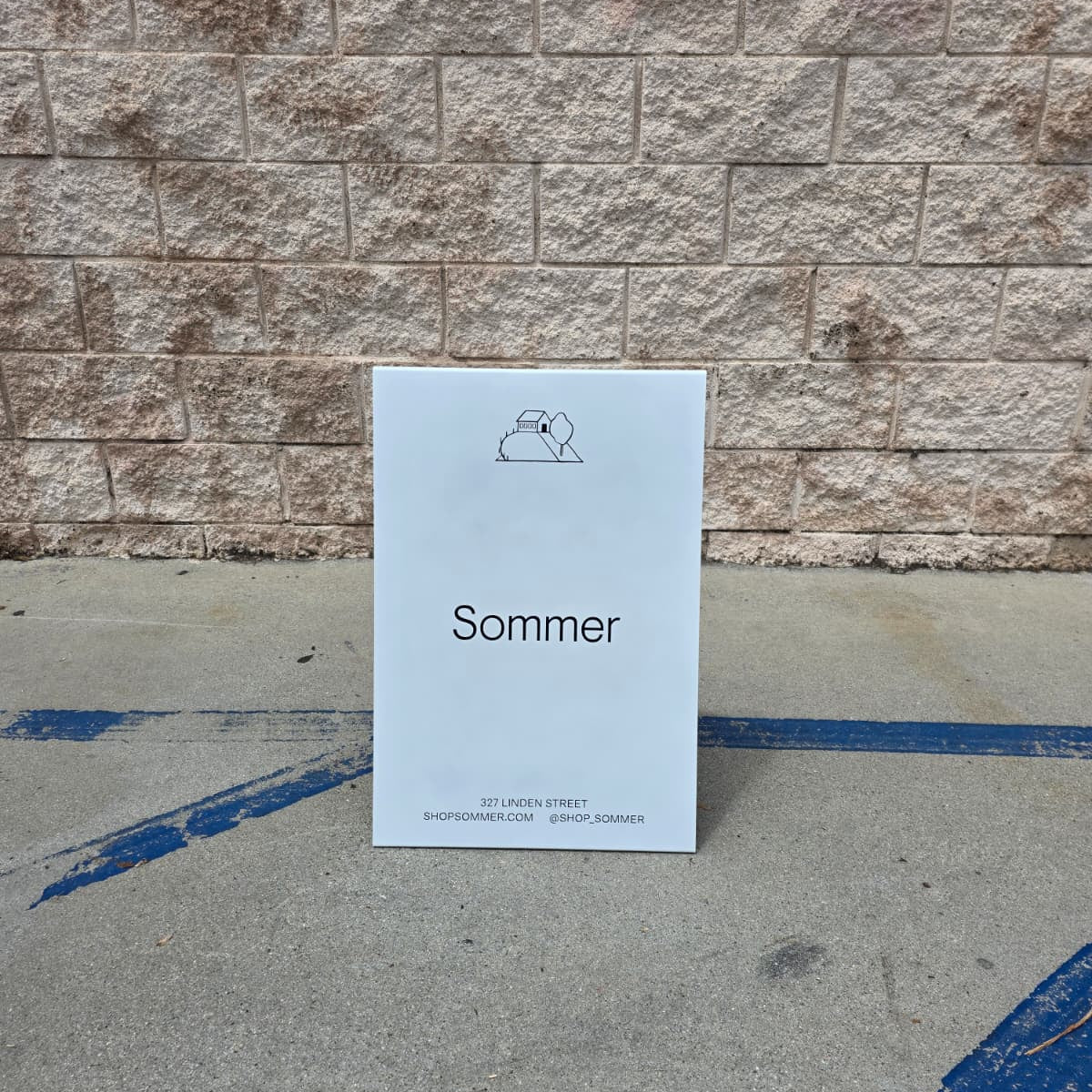 White Stainless Steel A-Frame Sidewalk Sign