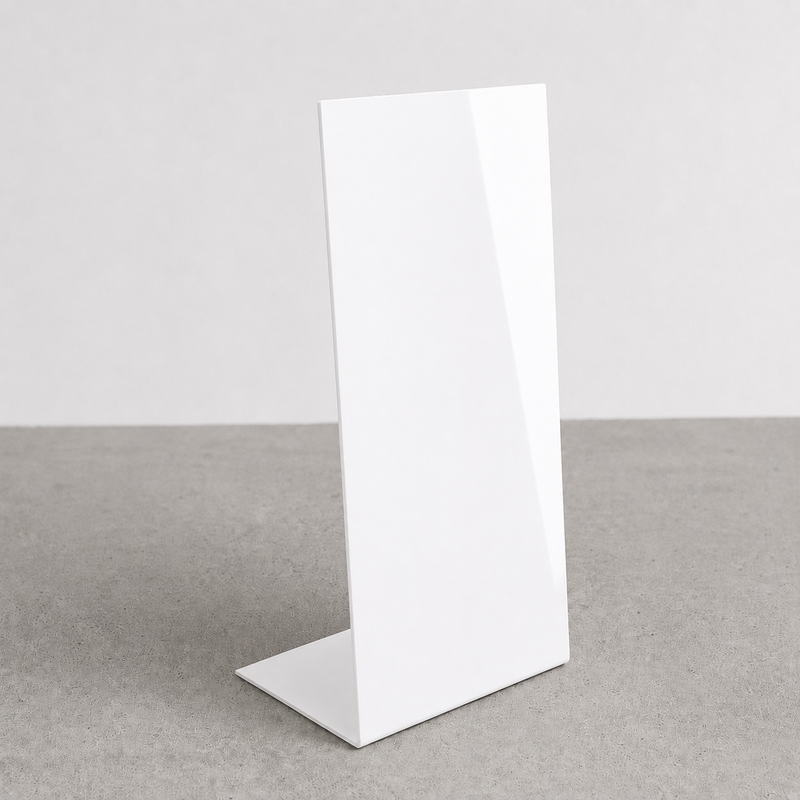 #059 - Slanted Opaque Acrylic Floor Sign