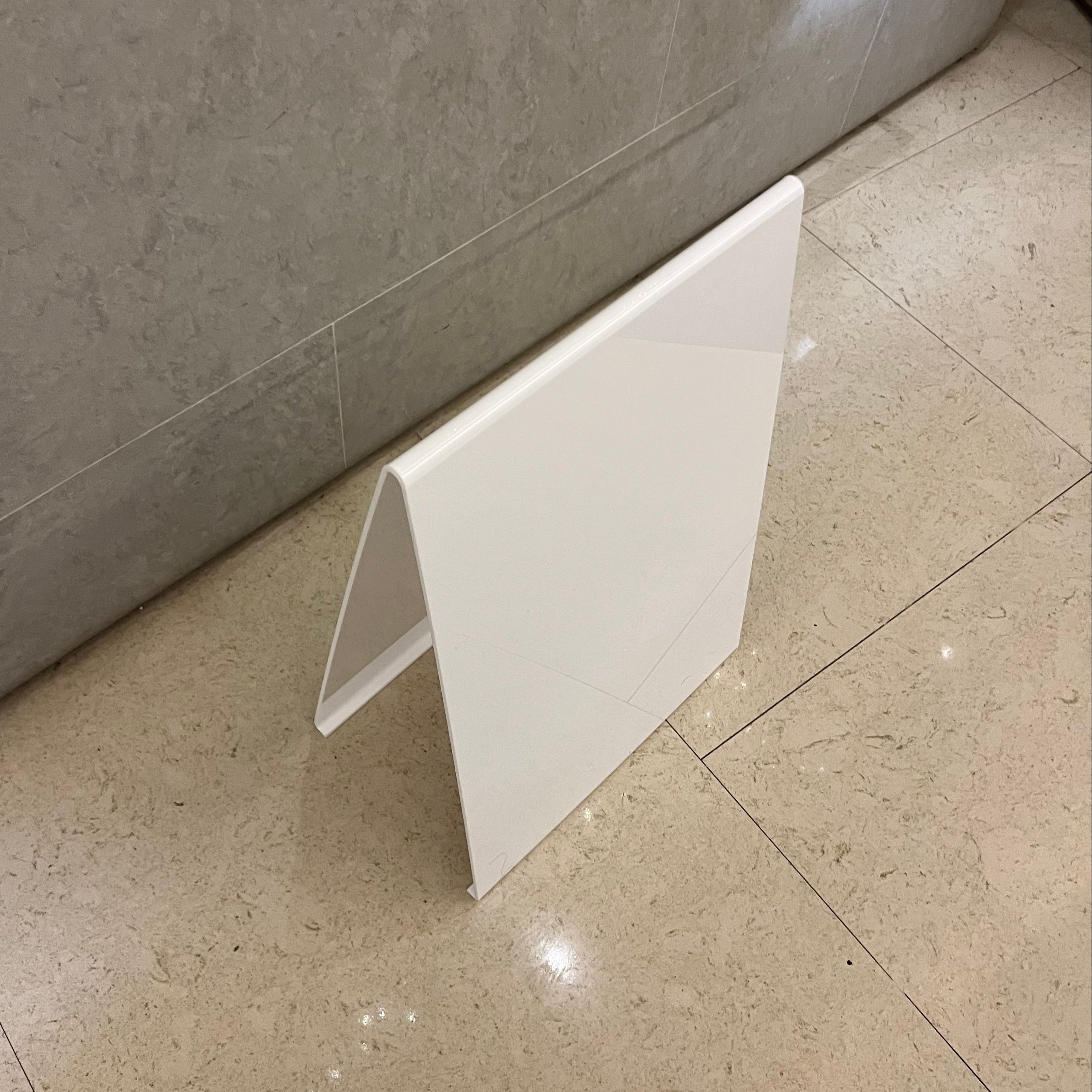 Acrylic A Frame Sidewalk Sign White Top