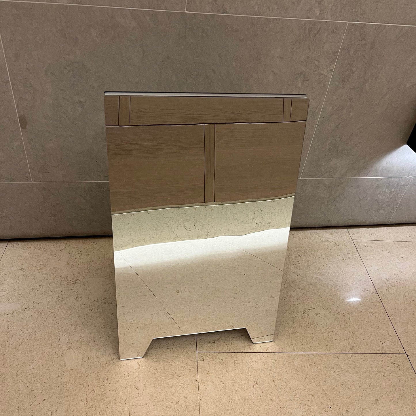 Acrylic Mirror Sandwich Board Sign Front