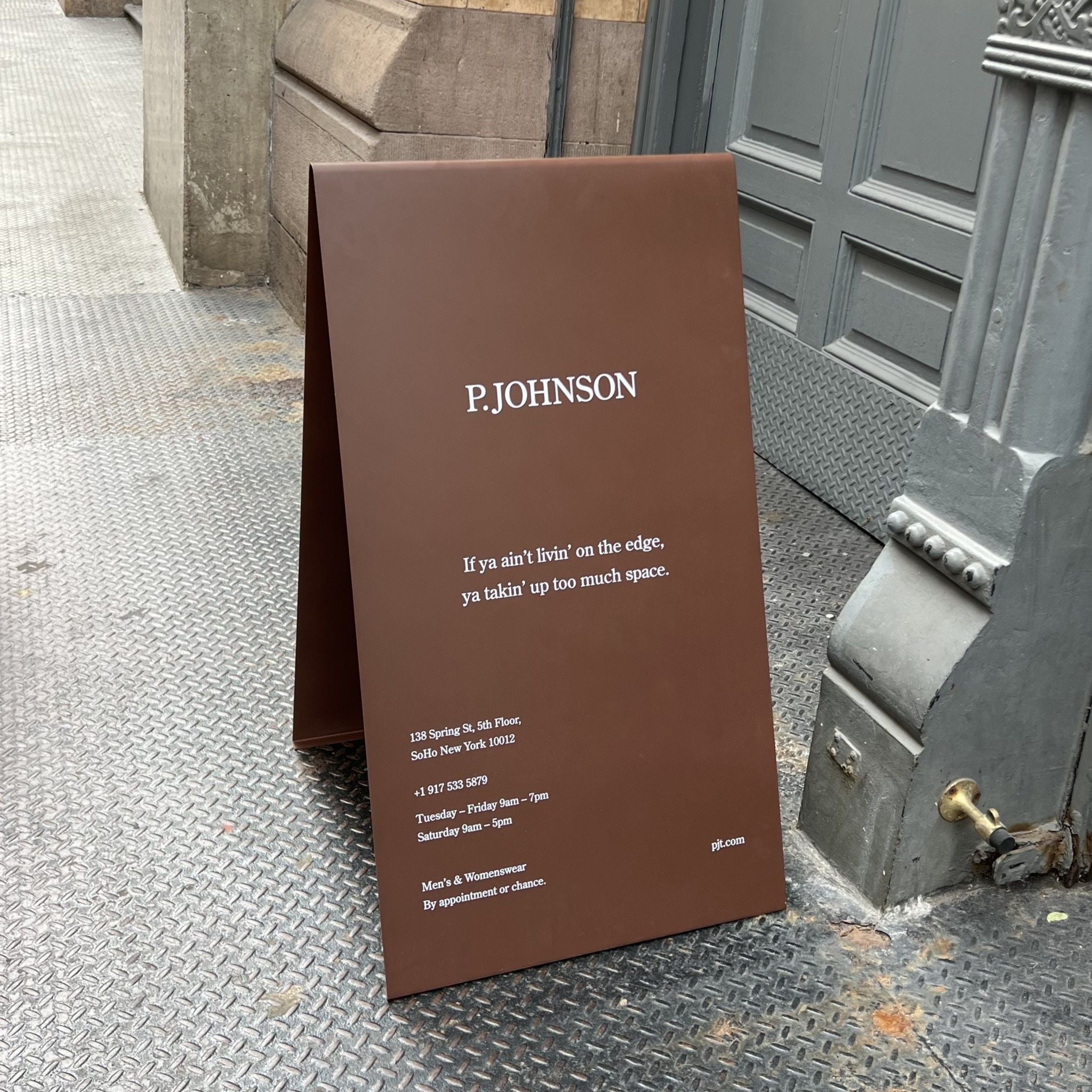 Brown Stainless Steel A-Frame Sidewalk Sign for commercial use