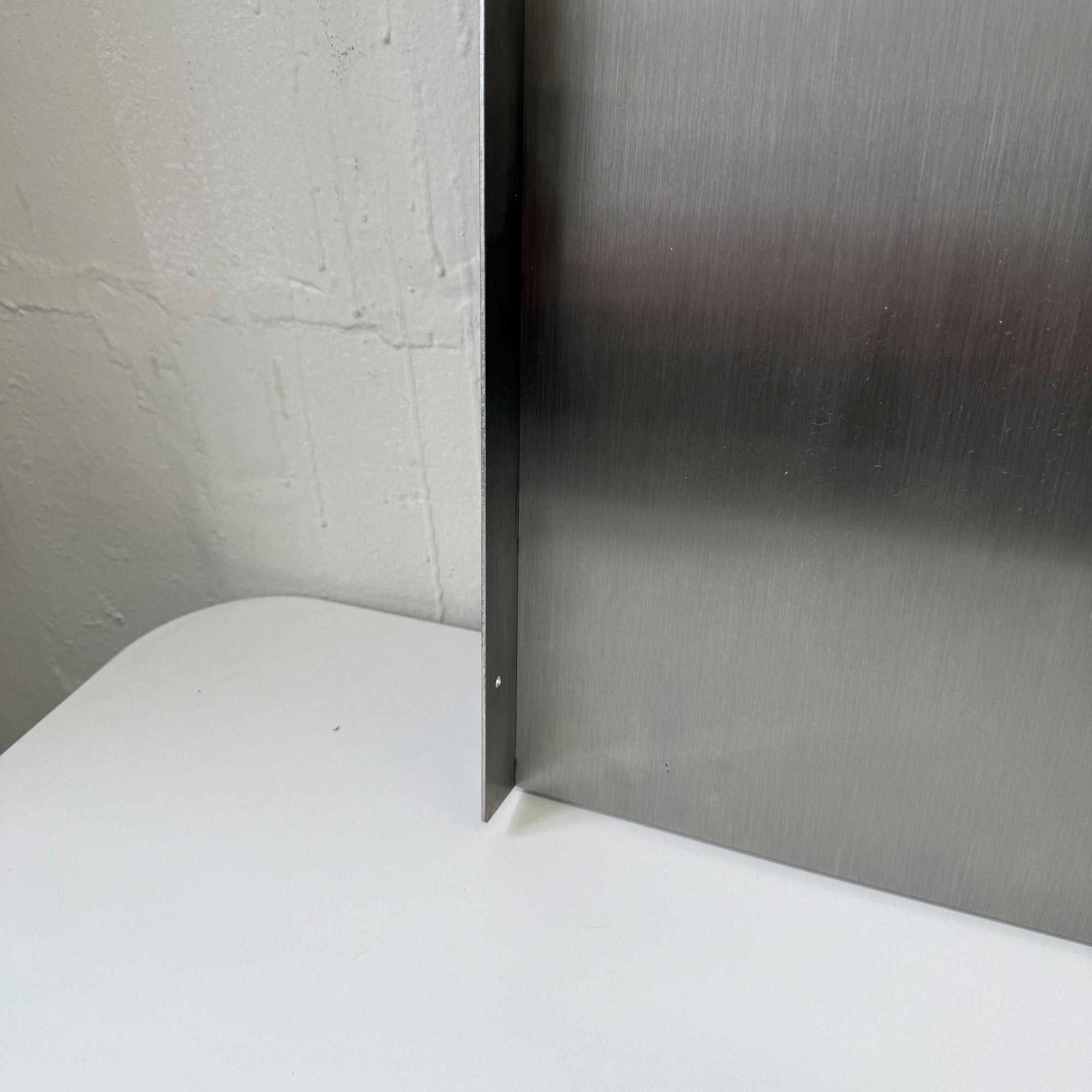 Square blade stainless steel wall sign with modern design