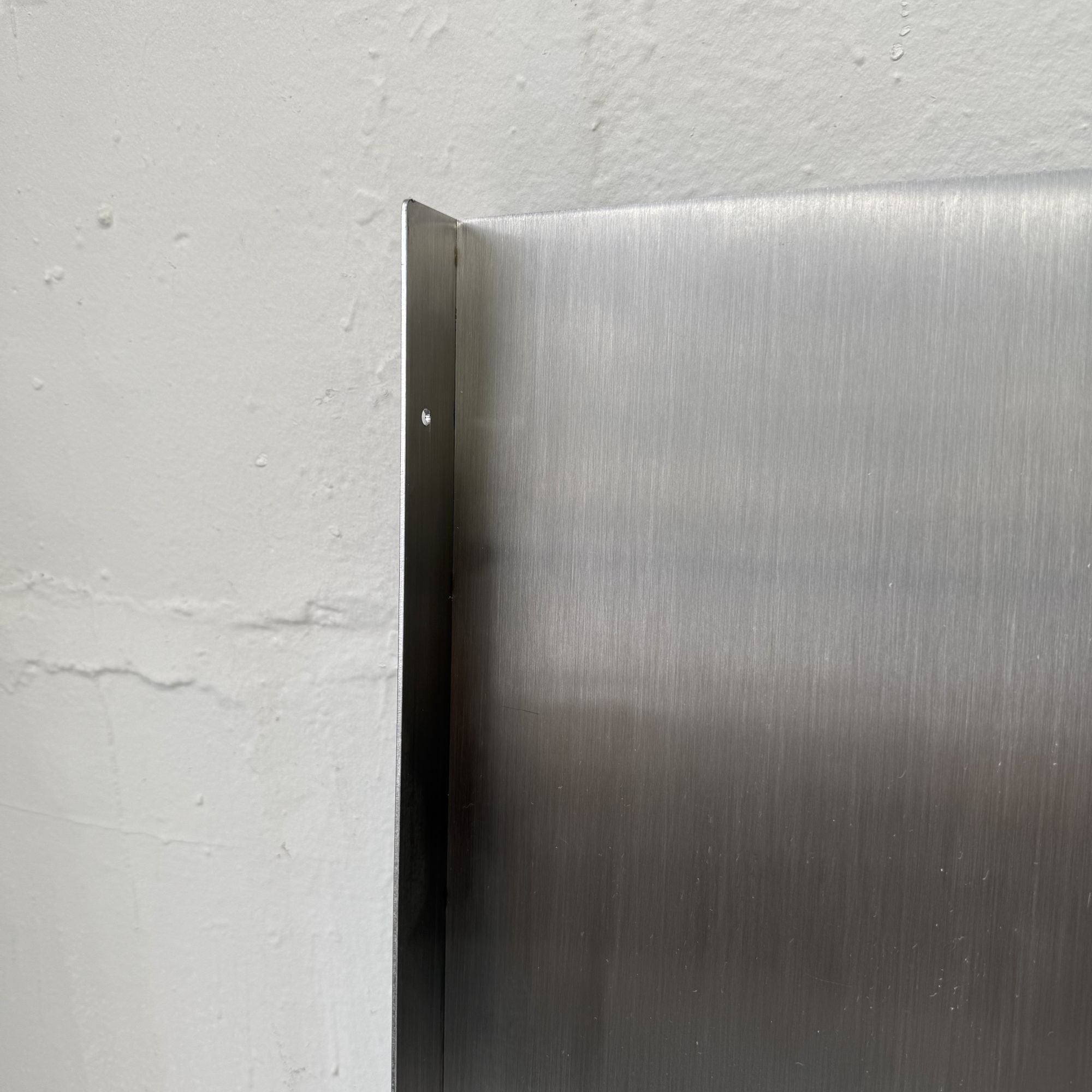 Square blade stainless steel wall sign with modern design