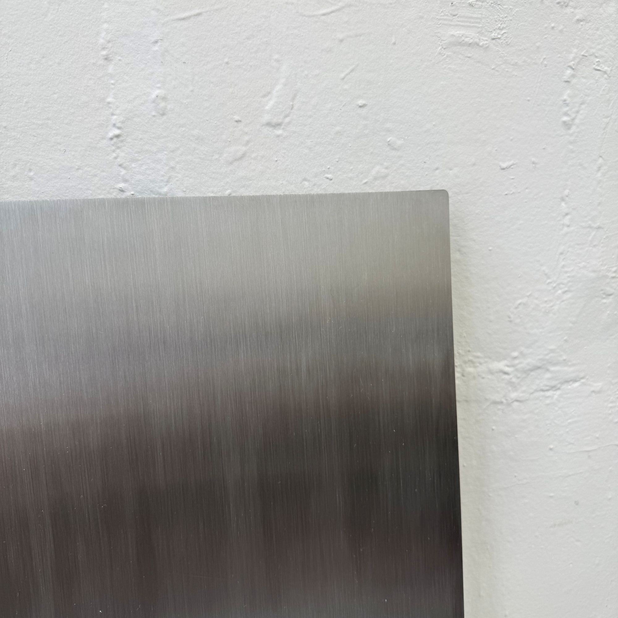 Square blade stainless steel wall sign with modern design