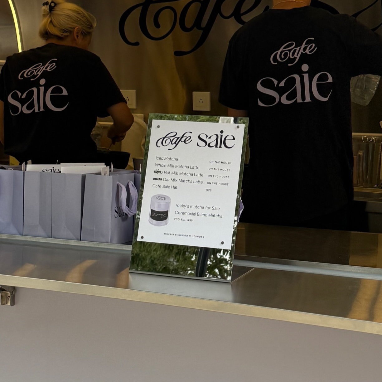 Stainless steel table top sign stand for countertop display