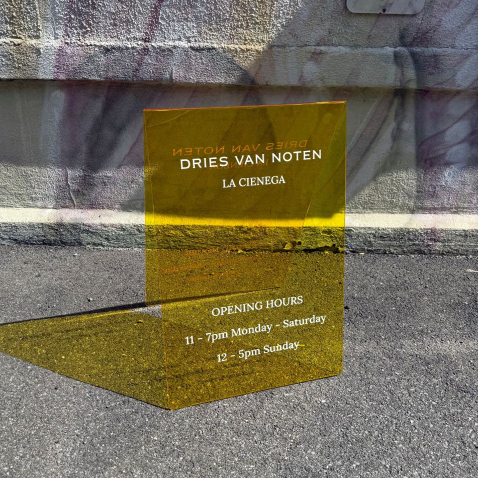 Transparent acrylic A-frame sidewalk sign for clear visibility