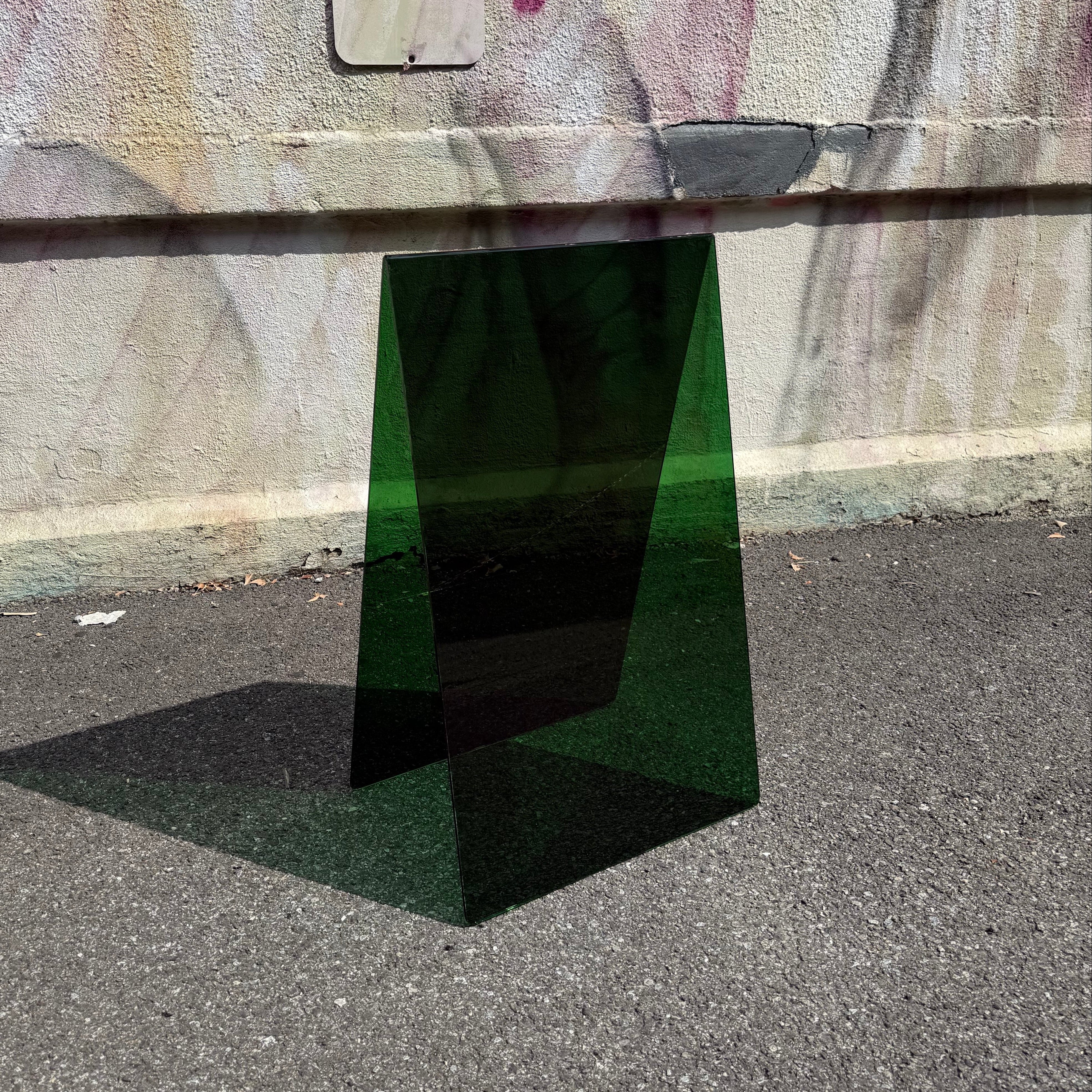 Transparent acrylic A-frame sidewalk sign for clear visibility