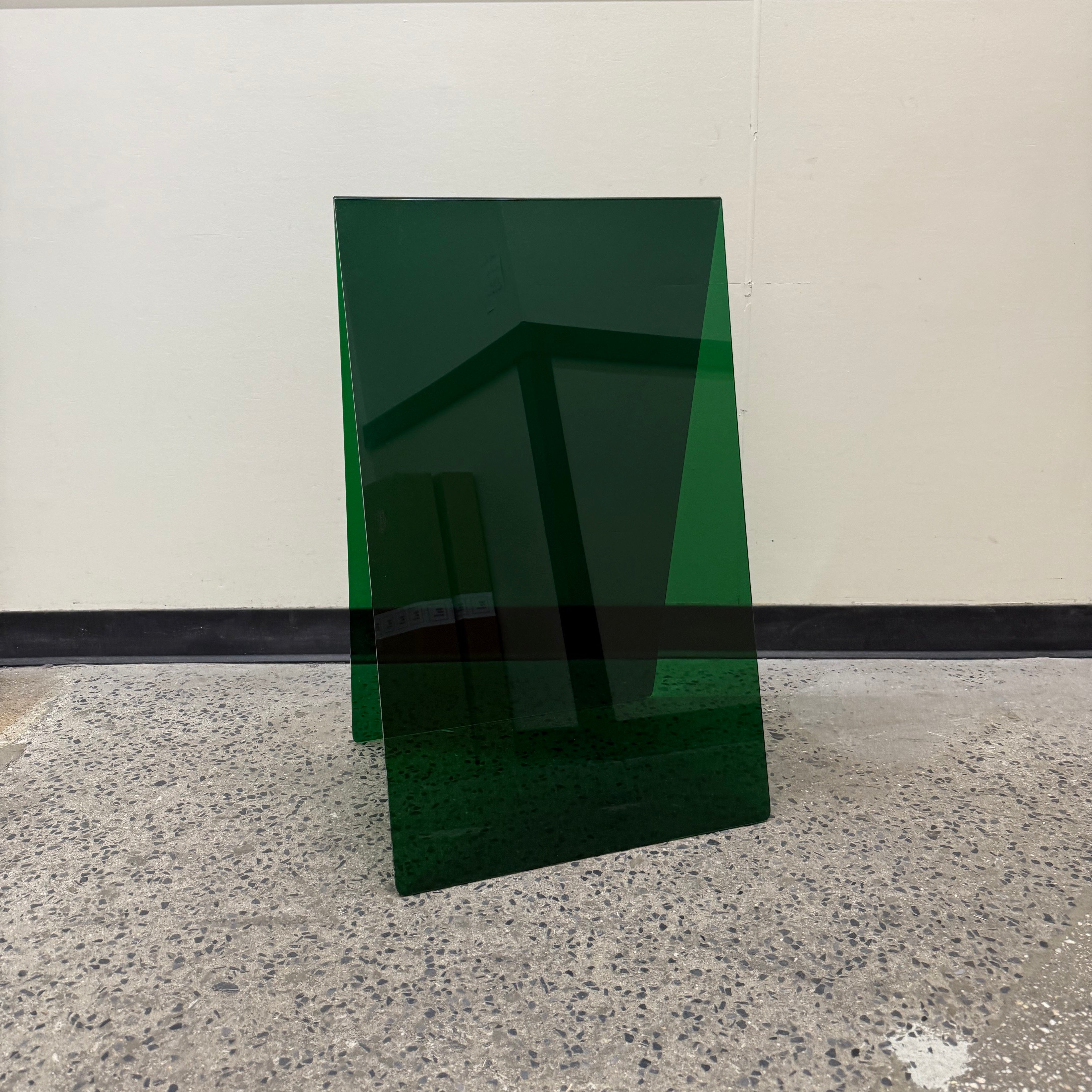 Transparent acrylic A-frame sidewalk sign for clear visibility
