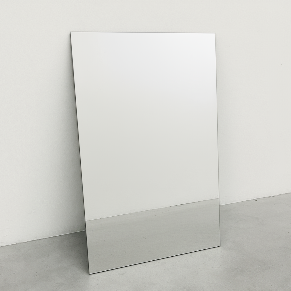 Stainless steel leaning wall panel sign for interior display