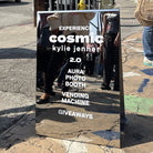 Mirrored sidewalk sign sandwich board a-frame