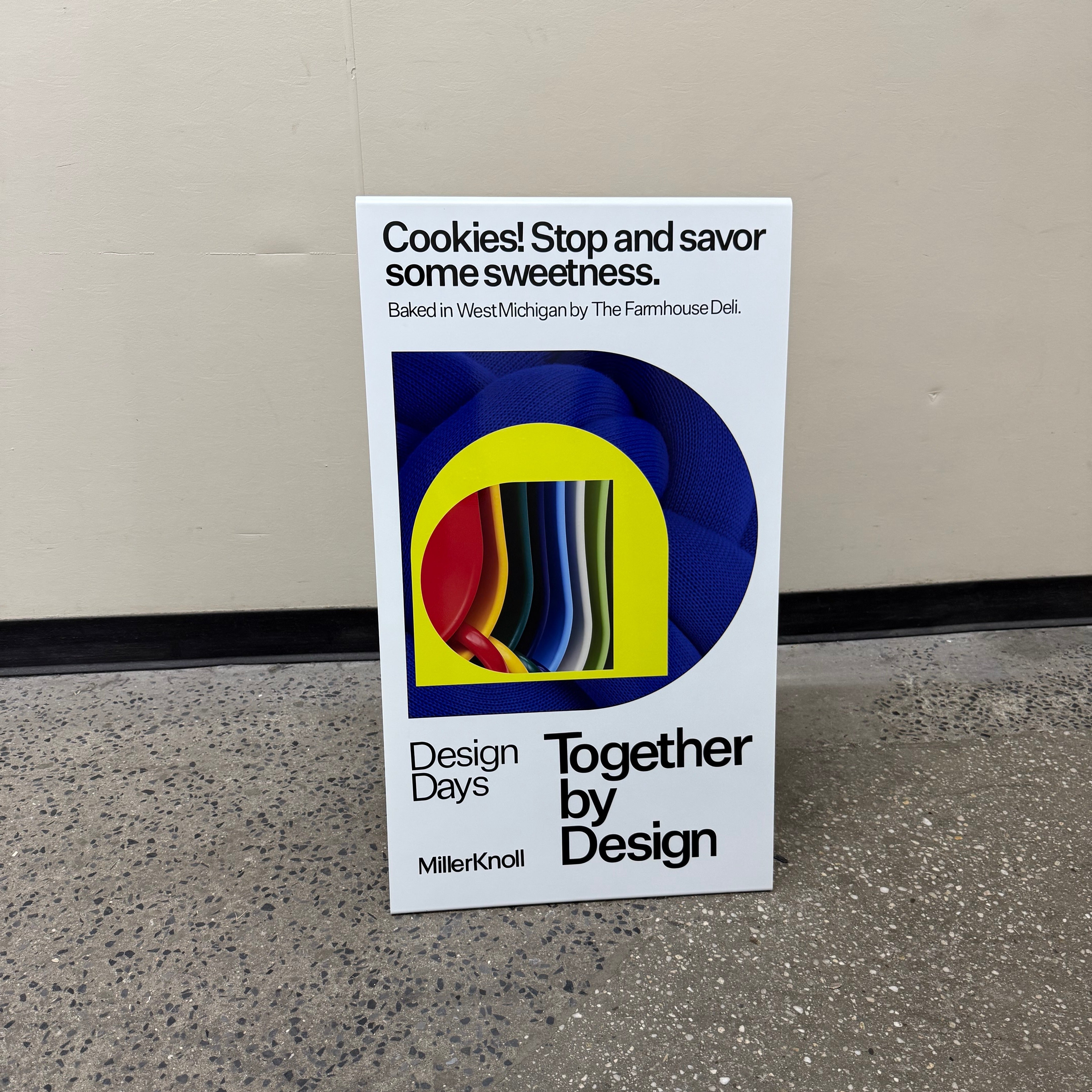 Miller Knoll White Stainless Steel Sidewalk Sign 2