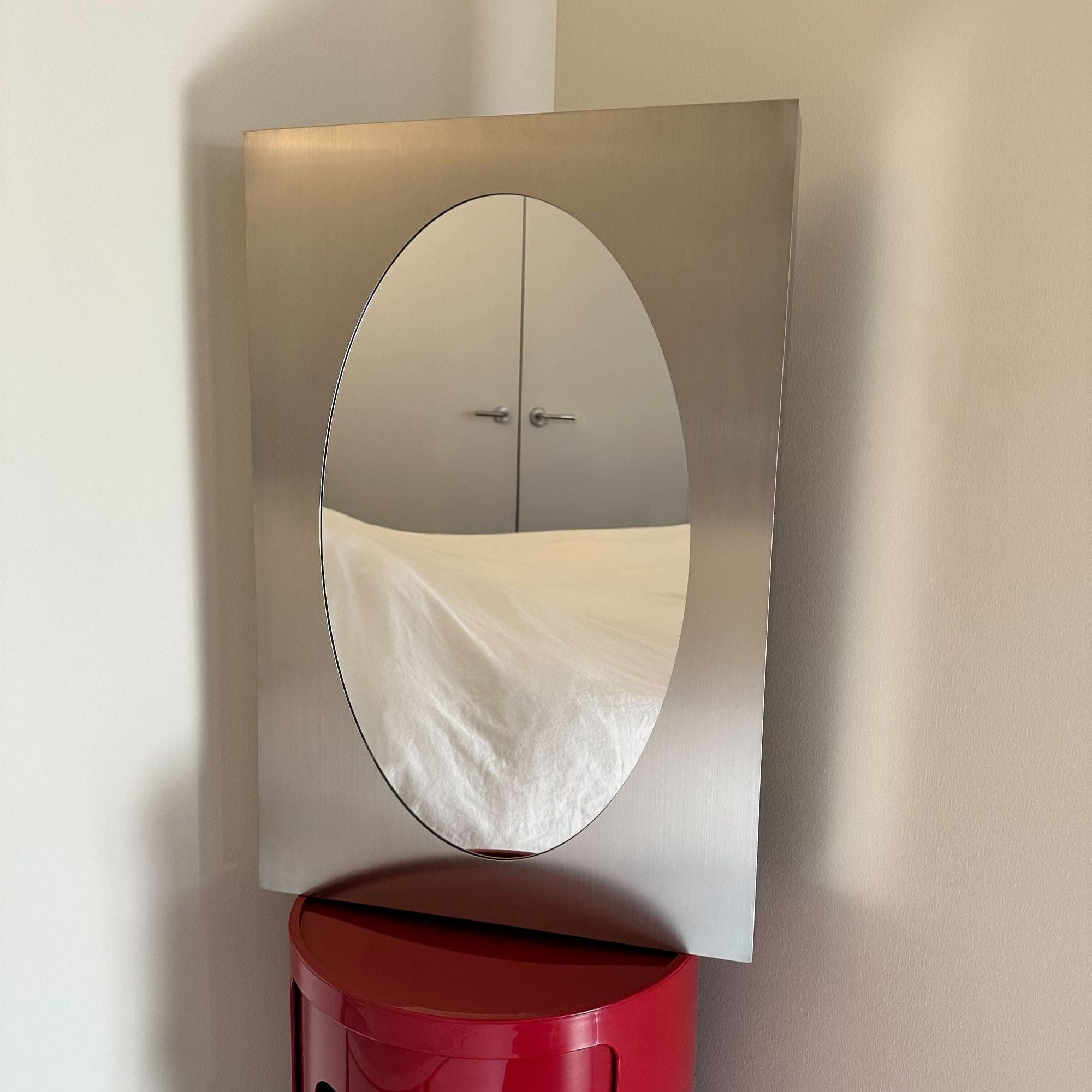 Forma Rectangle Oval Stainless Steel Mirror