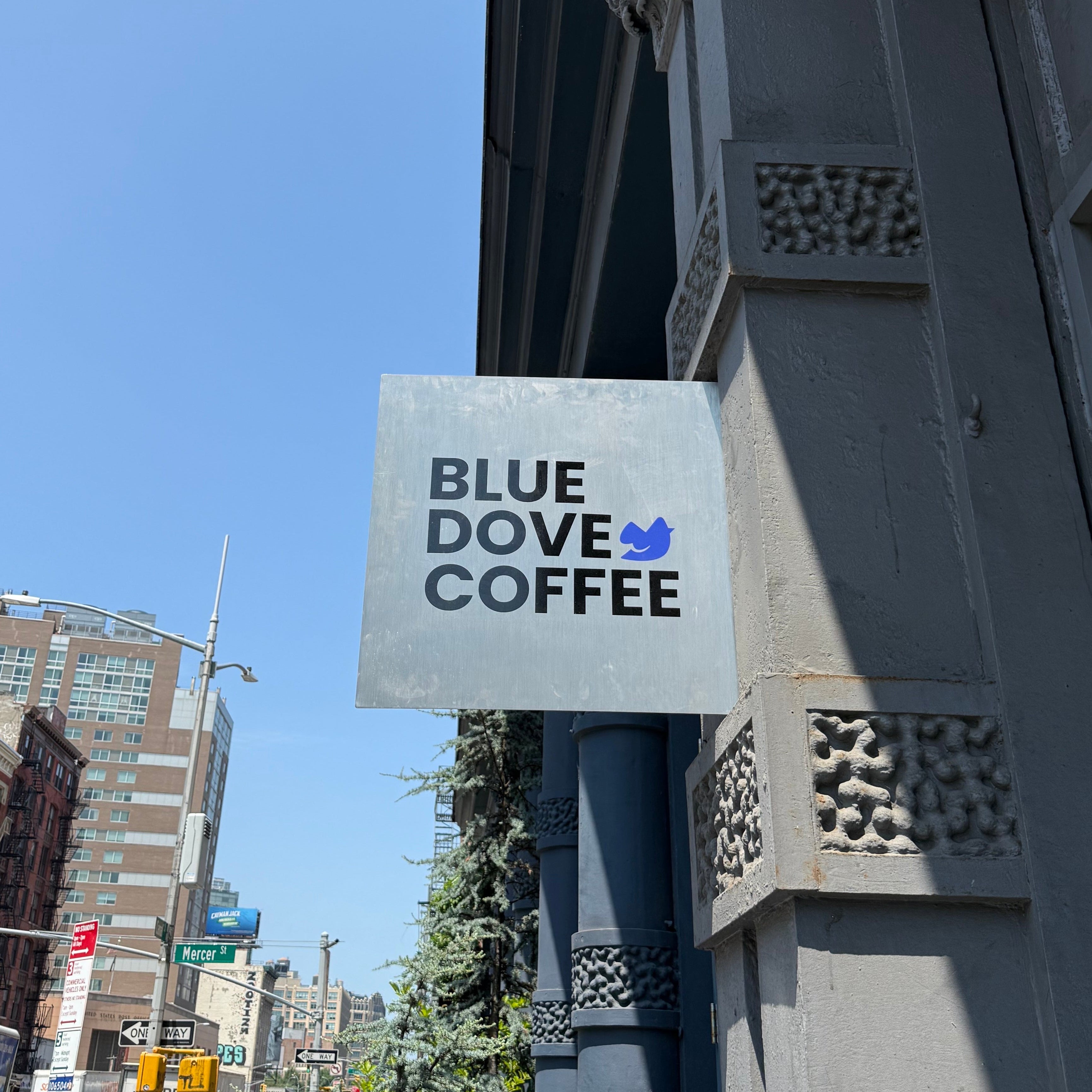 Square Blade Wall Sign Blue Dove Center