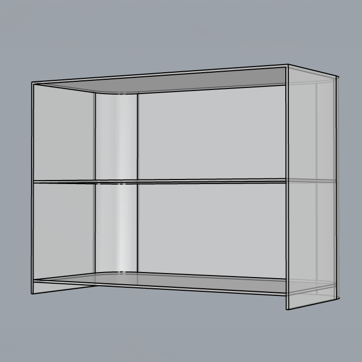 Premium stainless steel front desk for commercial reception