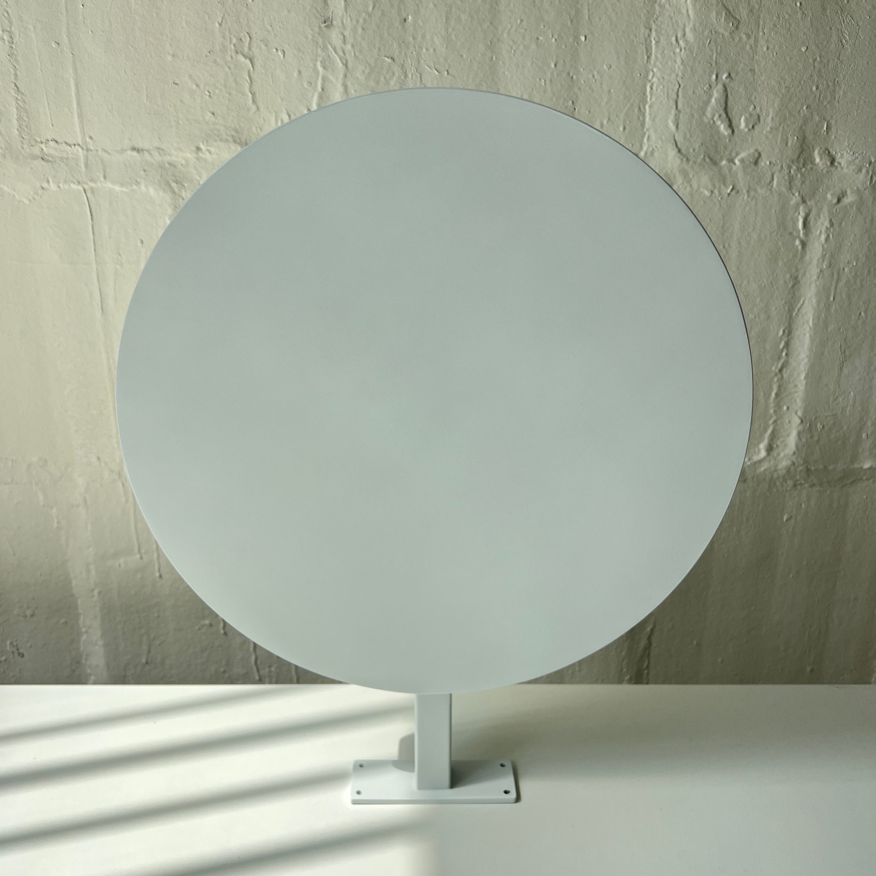 White Circular Round Wall Sign 1