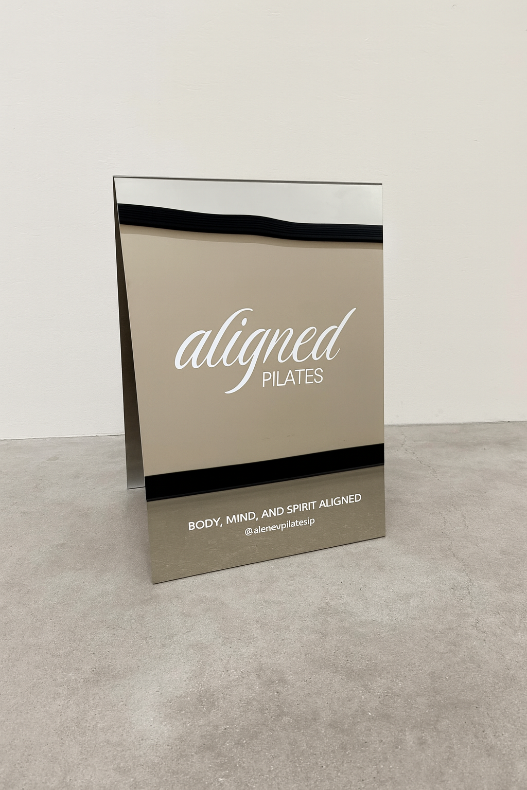 Aligned Pilates - Pasadena, CA. Sidewalk Signs