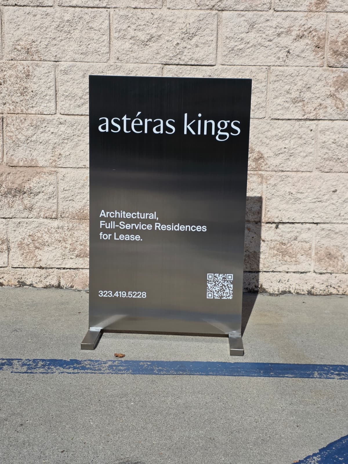 Stainless Steel Upright Sidewalk Sign