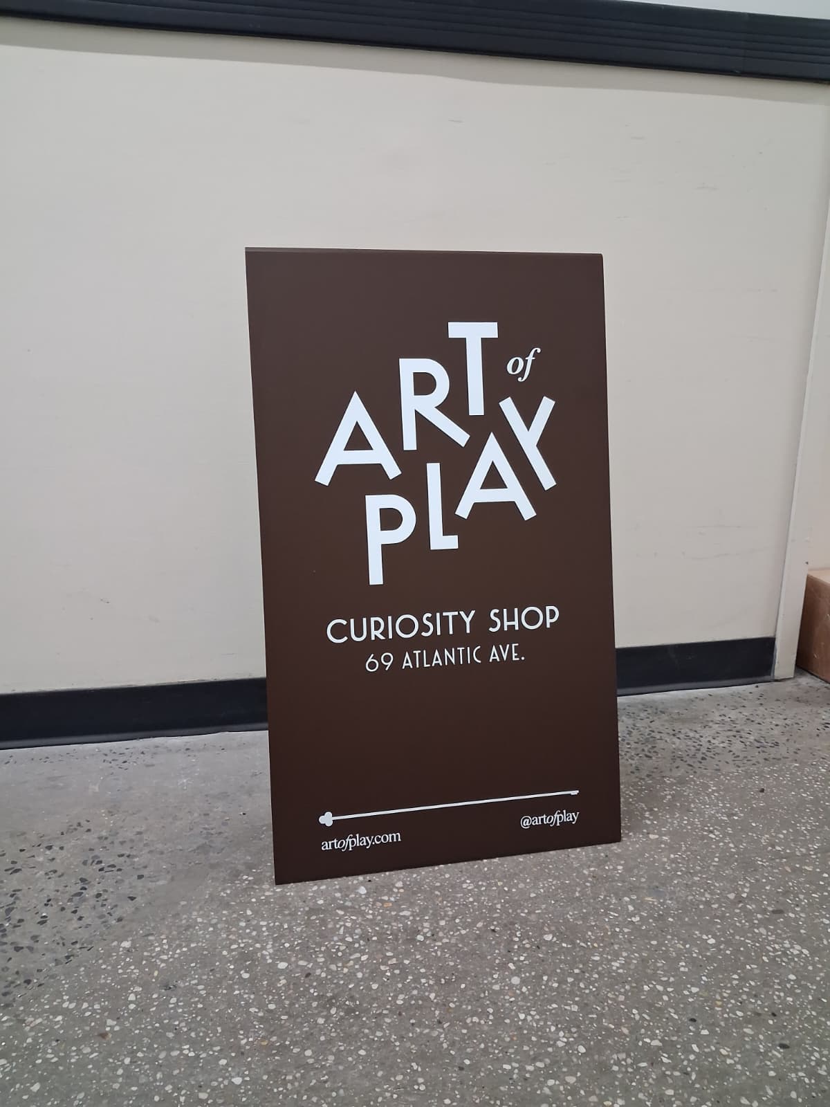 Brown Stainless Steel A-Frame Sidewalk Sign
