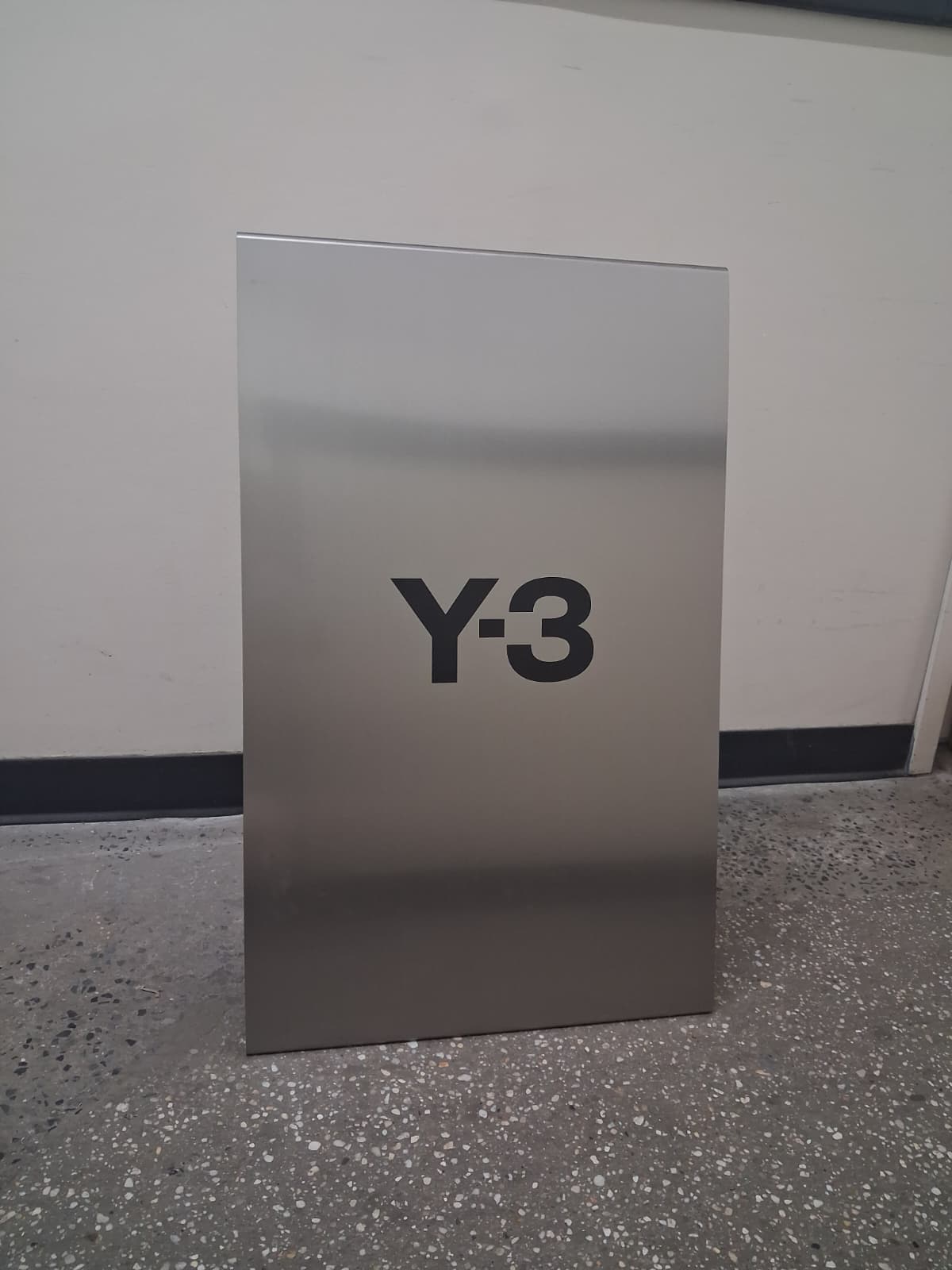 Brushed Stainless Steel A-Frame Sidewalk Sign - Y-3