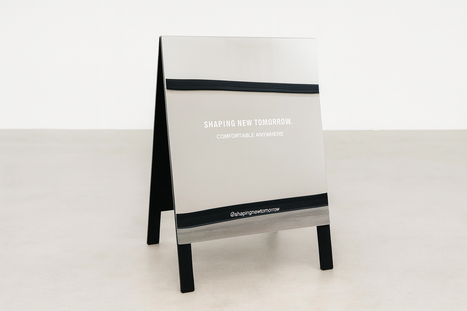 Mirrored A-Frame Sandwich Board Sign