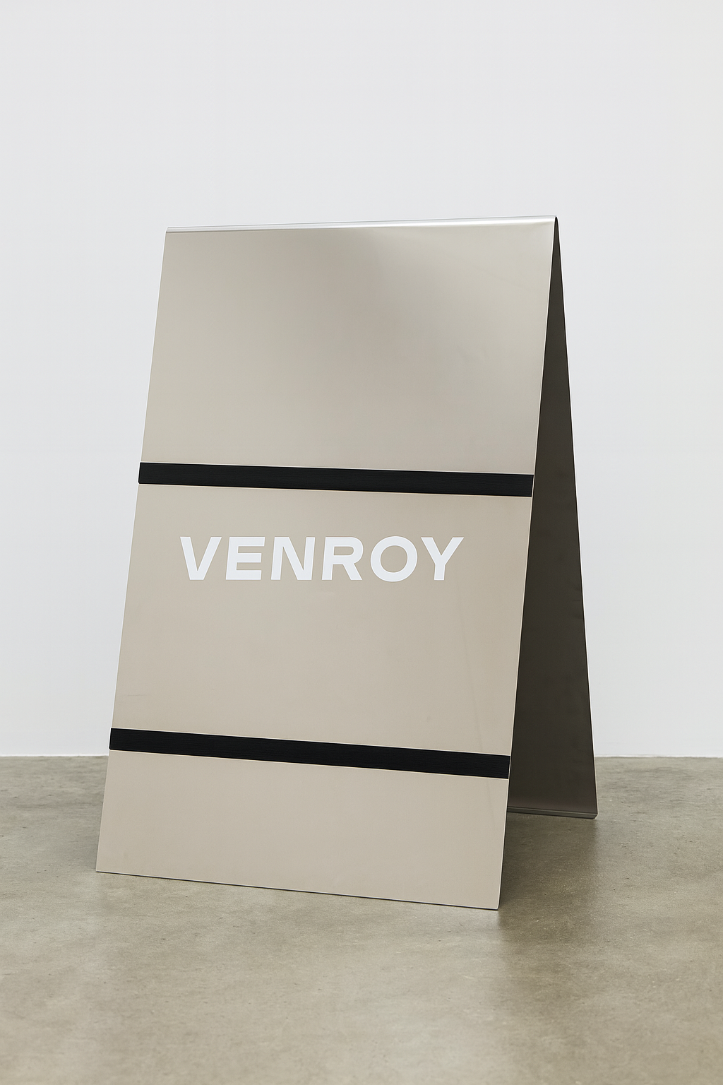 Mirrored Stainless Steel A-Frame Sidewalk Sign