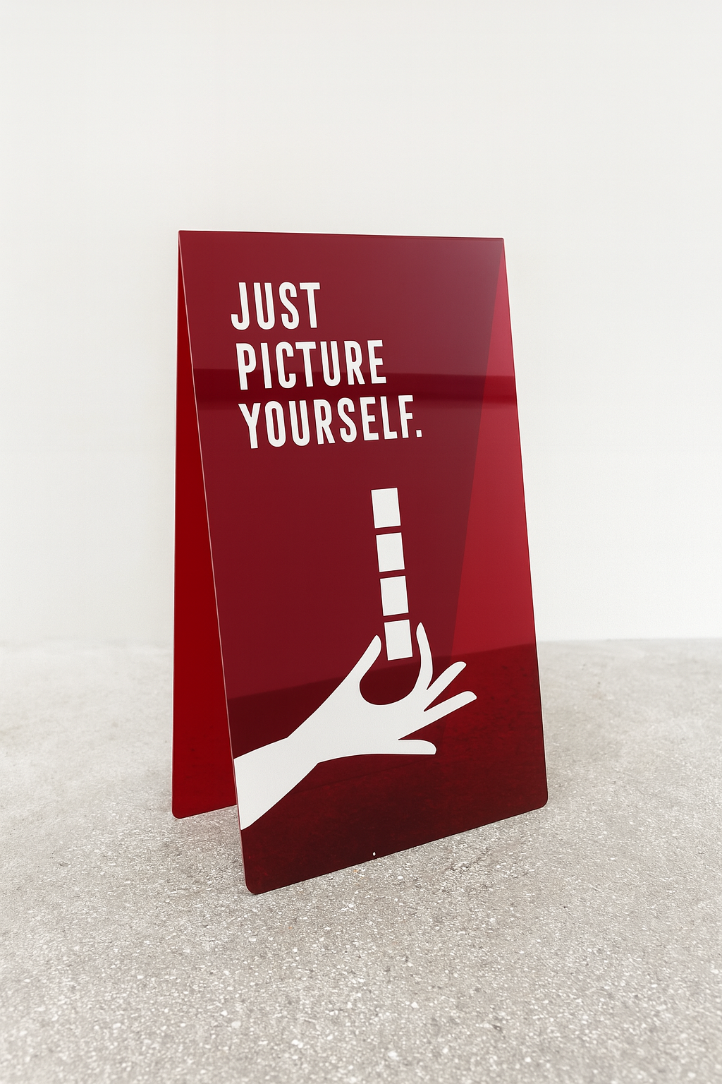 Transparent Acrylic A-Frame Sidewalk Sign