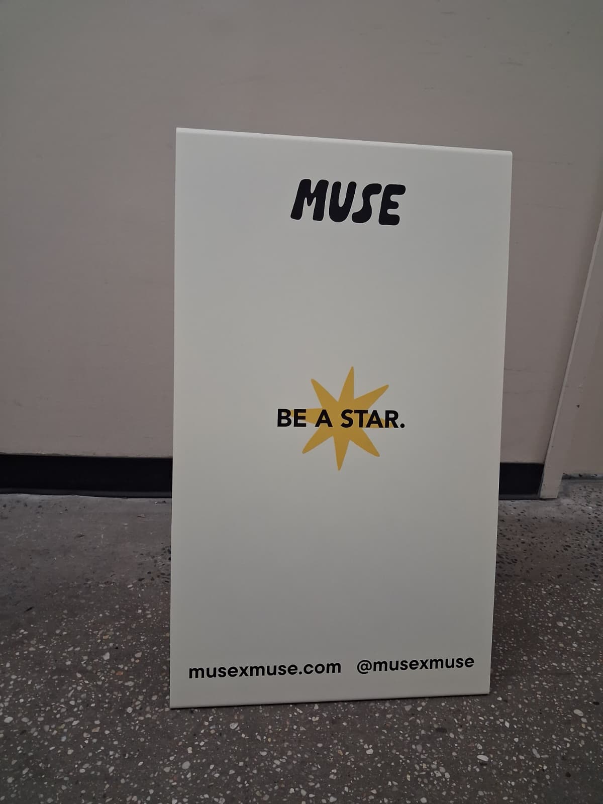 Cream Stainless Steel A-Frame Sidewalk Sign- MUSE x MUSE