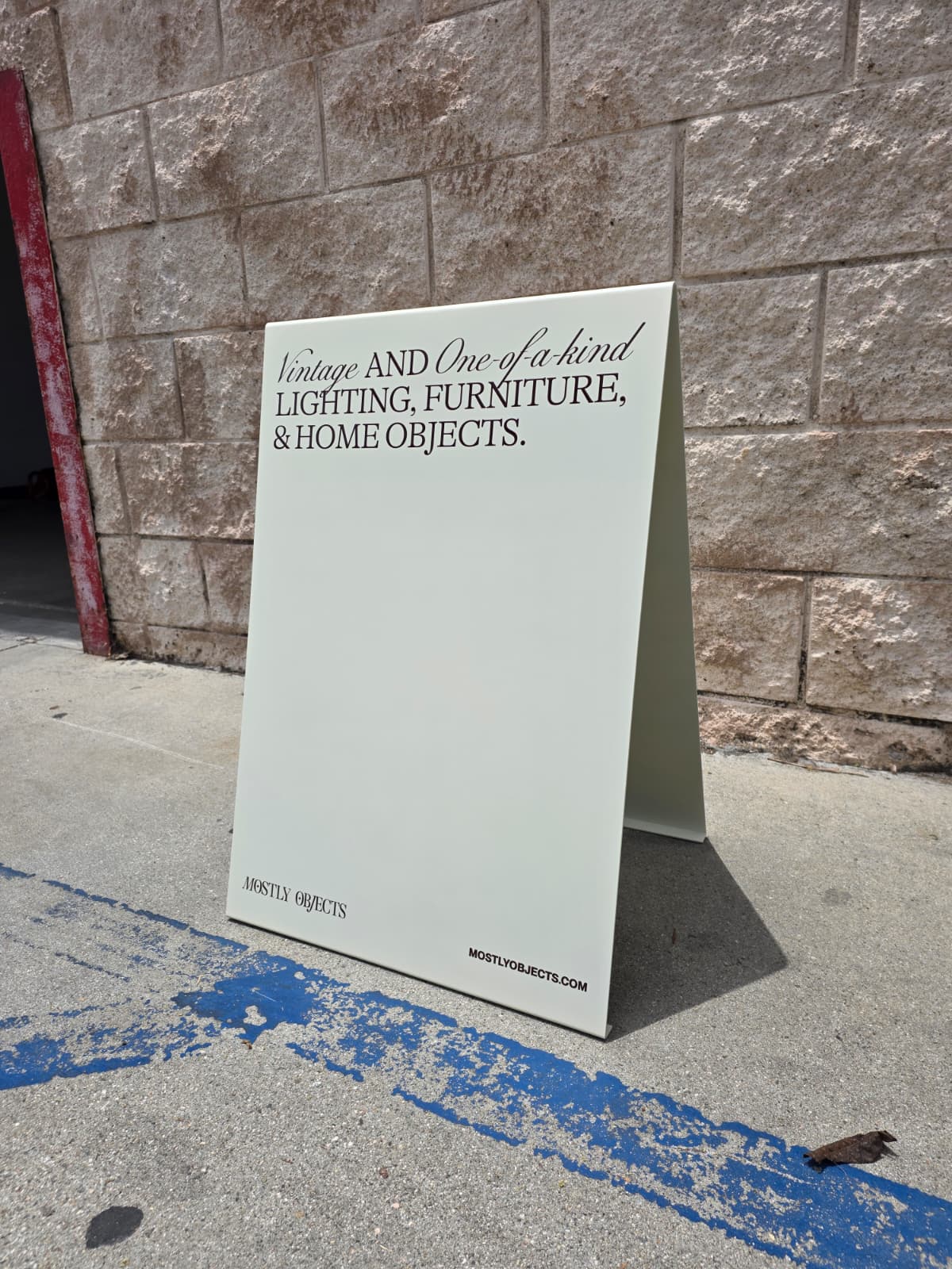Mostly Objects - New York, Sidewalk Sign