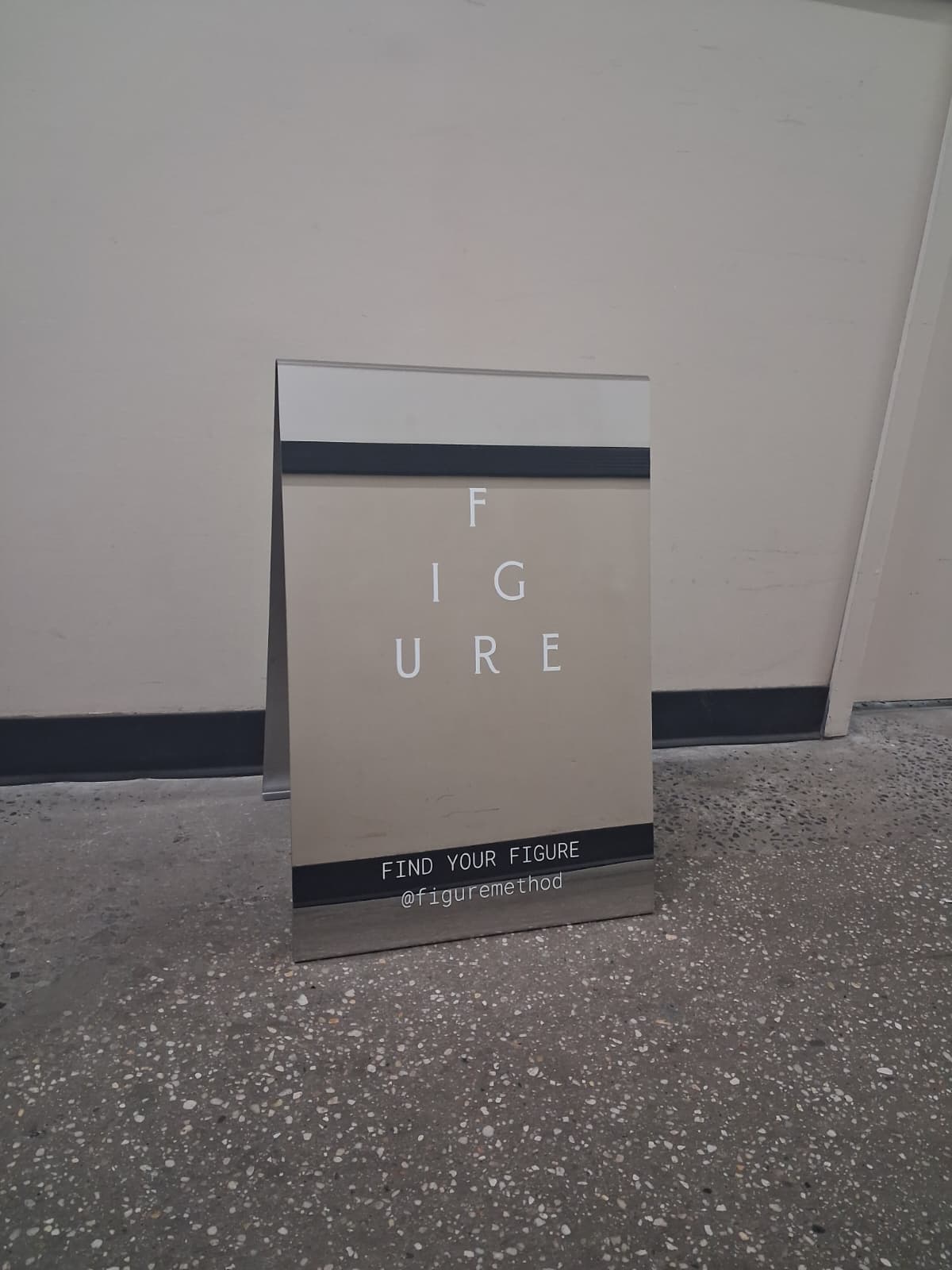 Figure Method's Custom Mirrored Stainless Steel A-Frame Sign
