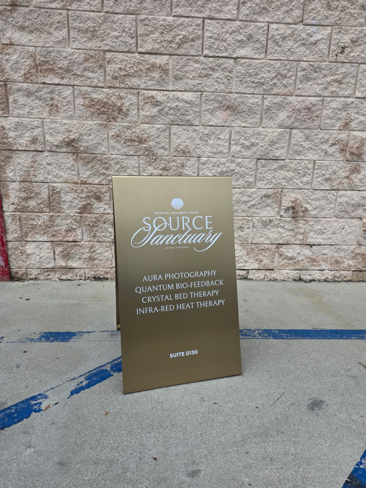 Gold Brass Stainless Steel A-Frame Sidewalk Sign